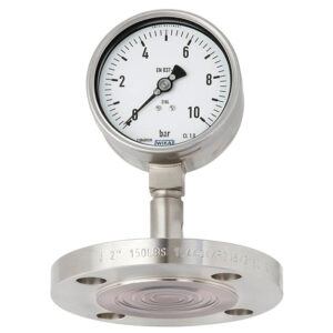 Manômetro conforme EN 837-1 montado com selo diafragma