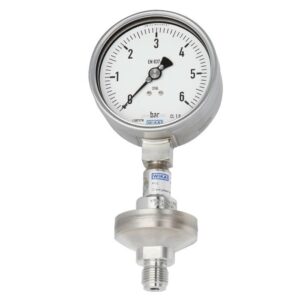 Manômetro conforme EN 837-1 com selo diafragma montado